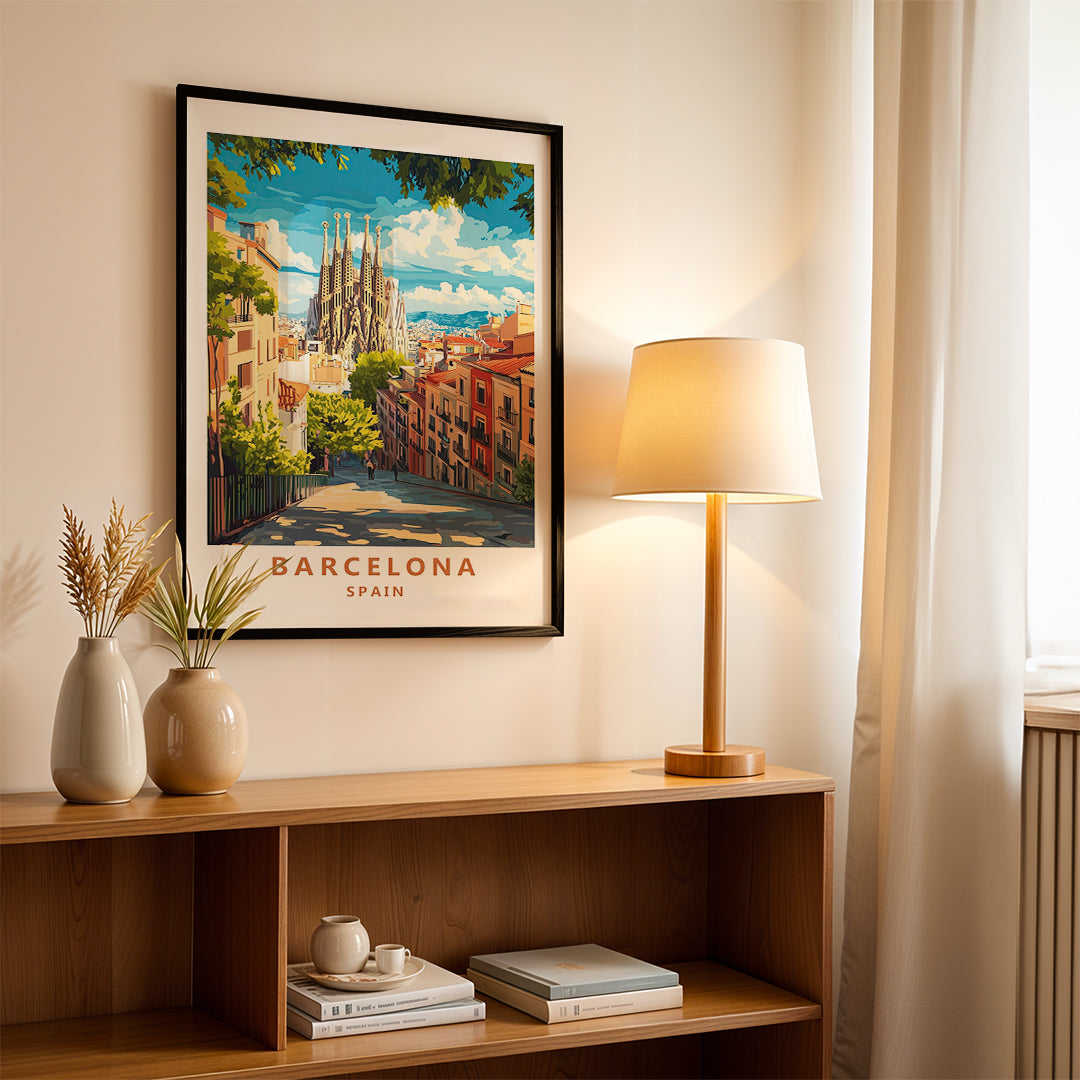 Barcelona Spain – Vintage Travel Wall Art (CT6)