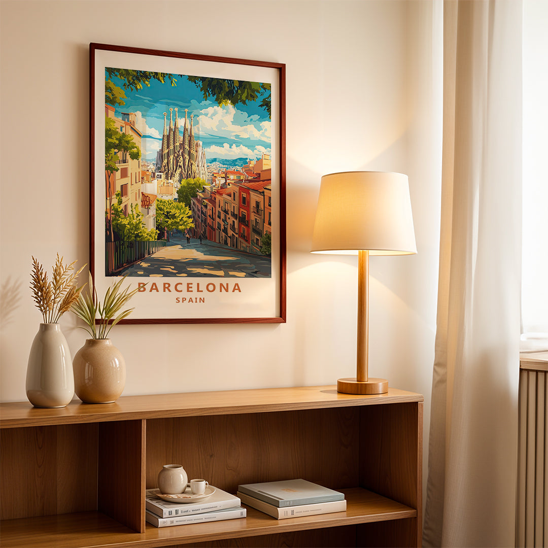 Barcelona Spain – Vintage Travel Wall Art (CT6)