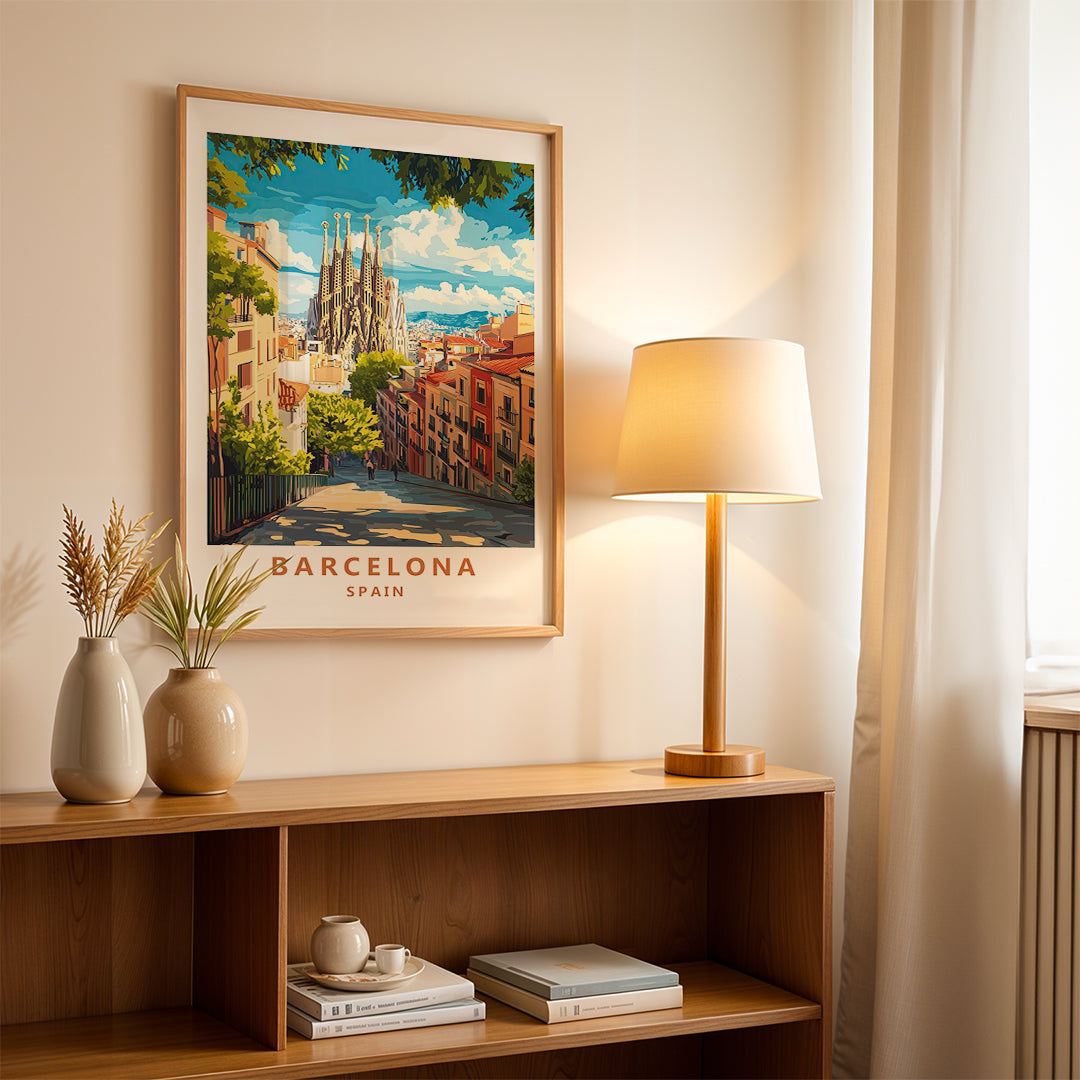 Barcelona Spain – Vintage Travel Wall Art (CT6)