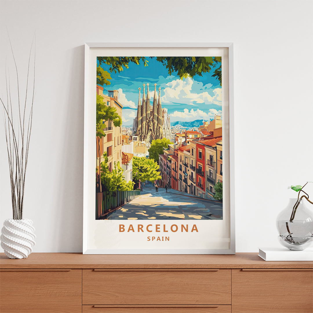Barcelona Spain – Vintage Travel Wall Art (CT6)