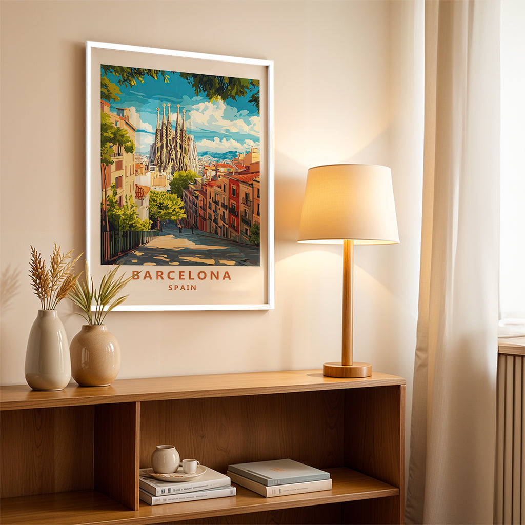 Barcelona Spain – Vintage Travel Wall Art (CT6)
