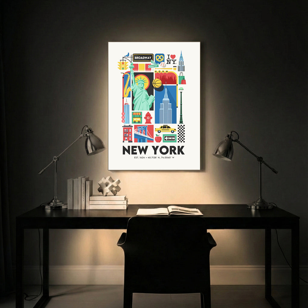 New York USA – Modern Artistic Wall Art (CT8)