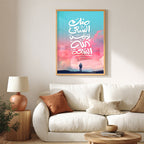 Minka Al-Sa‘y Wa Min Allah Al-Sa‘ah – Arabic Calligraphy Wall Art (IS16)