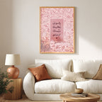 Modern Pink Islamic Canvas Wall Art & Frame (IS62)