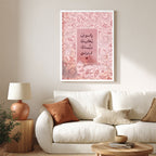 Modern Pink Islamic Canvas Wall Art & Frame (IS62)