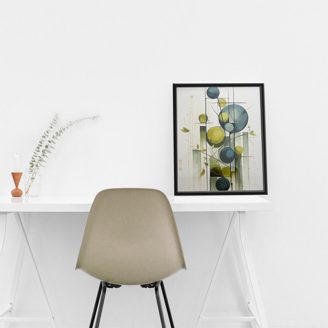 Golden Stems – Contemporary Wall Frame (MD29)