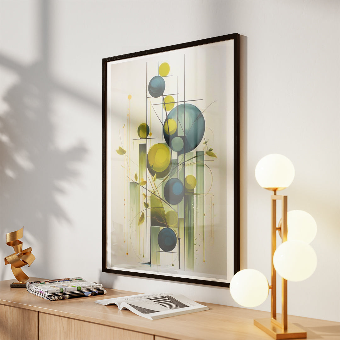 Golden Stems – Contemporary Wall Frame (MD29)