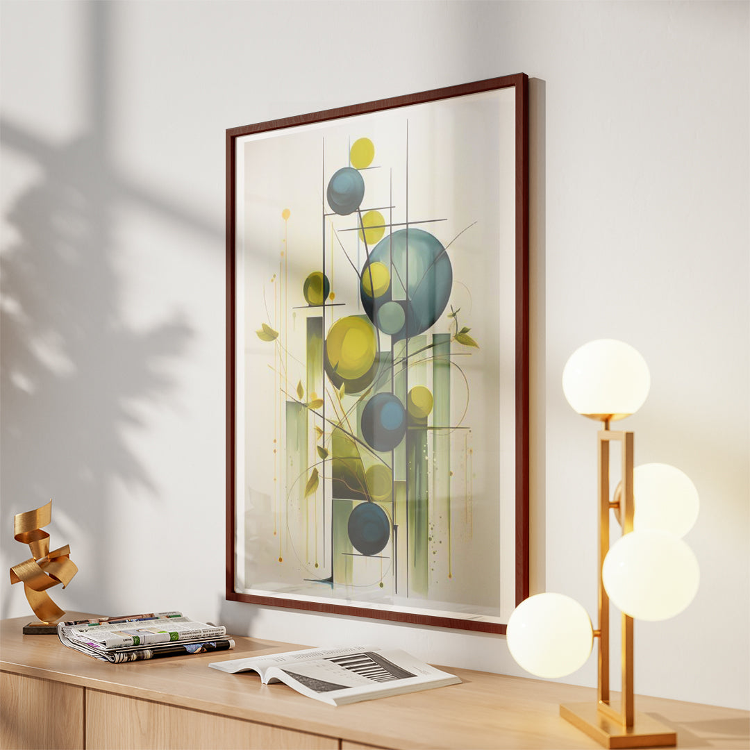 Golden Stems – Contemporary Wall Frame (MD29)