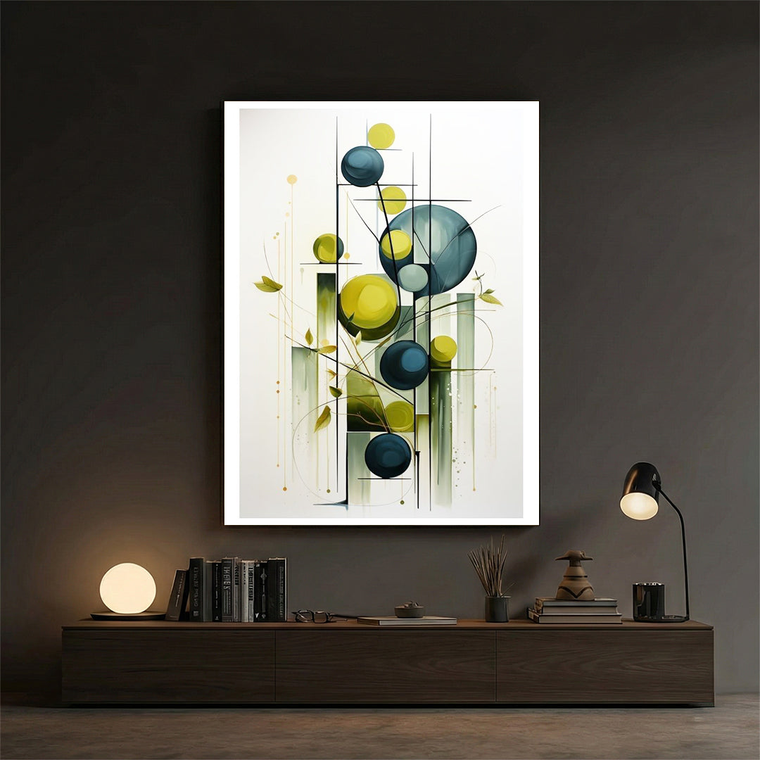 Golden Stems – Contemporary Wall Frame (MD29)