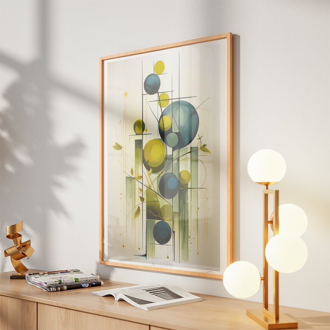 Golden Stems – Contemporary Wall Frame (MD29)