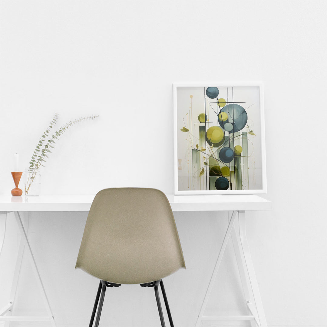 Golden Stems – Contemporary Wall Frame (MD29)