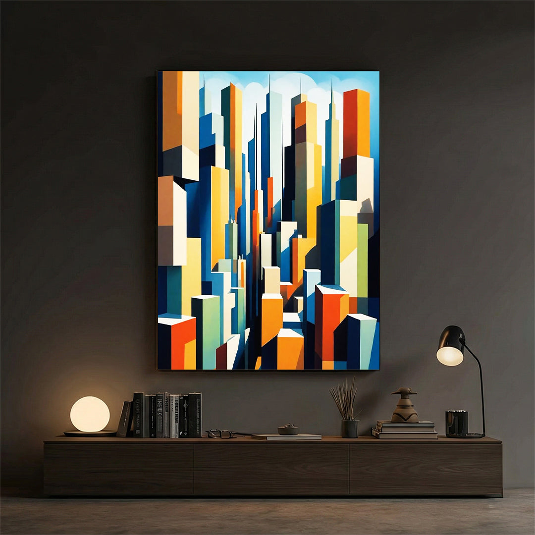 Vertical Color Rhythm – Modern Wall Art (MD46)