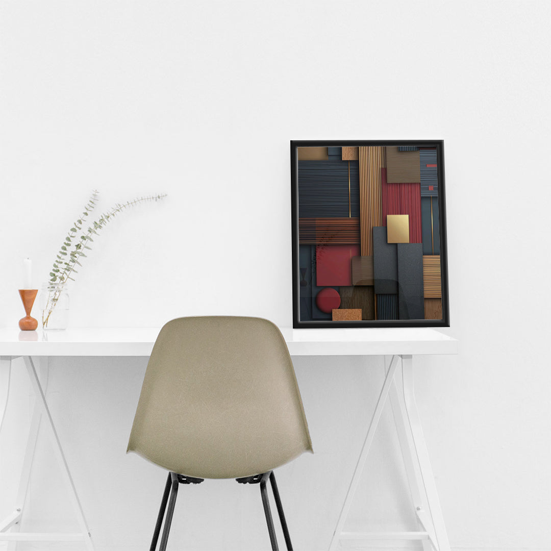Modern Abstract Blocks Wall Art (MD48)