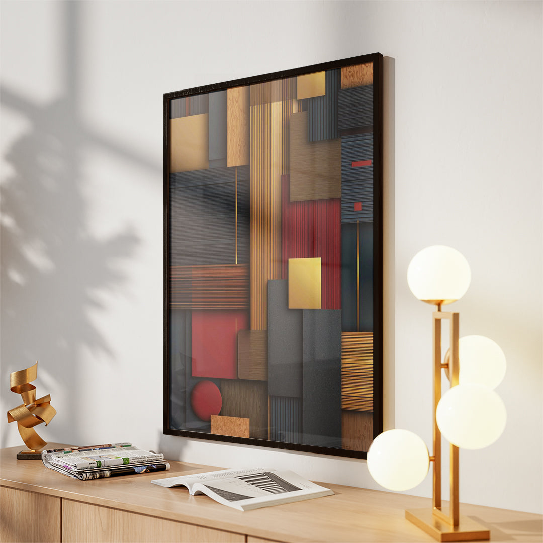 Modern Abstract Blocks Wall Art (MD48)