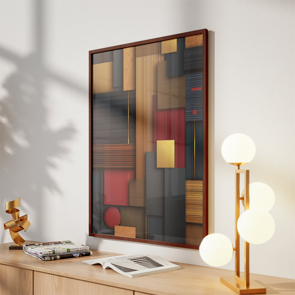 Modern Abstract Blocks Wall Art (MD48)