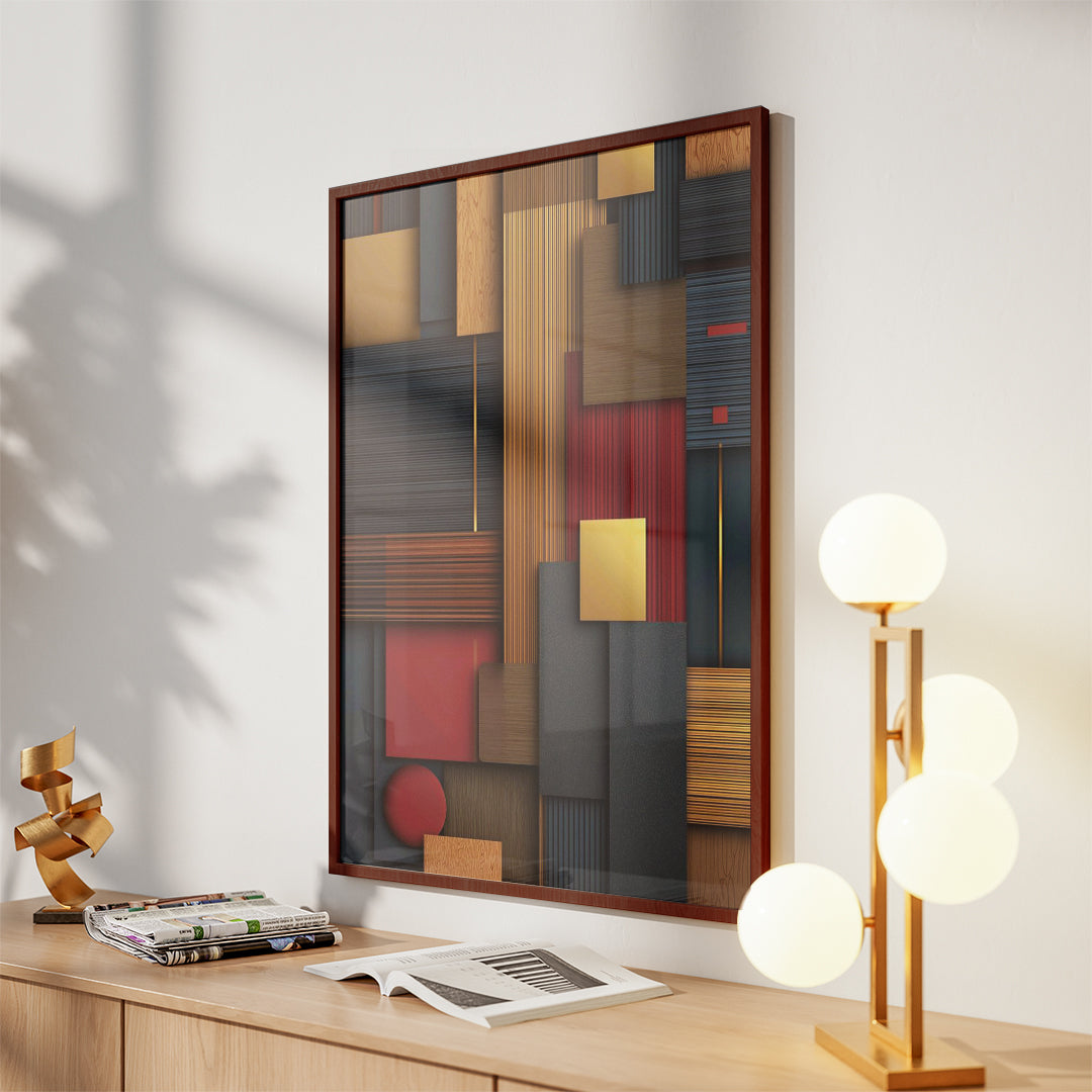 Modern Abstract Blocks Wall Art (MD48)