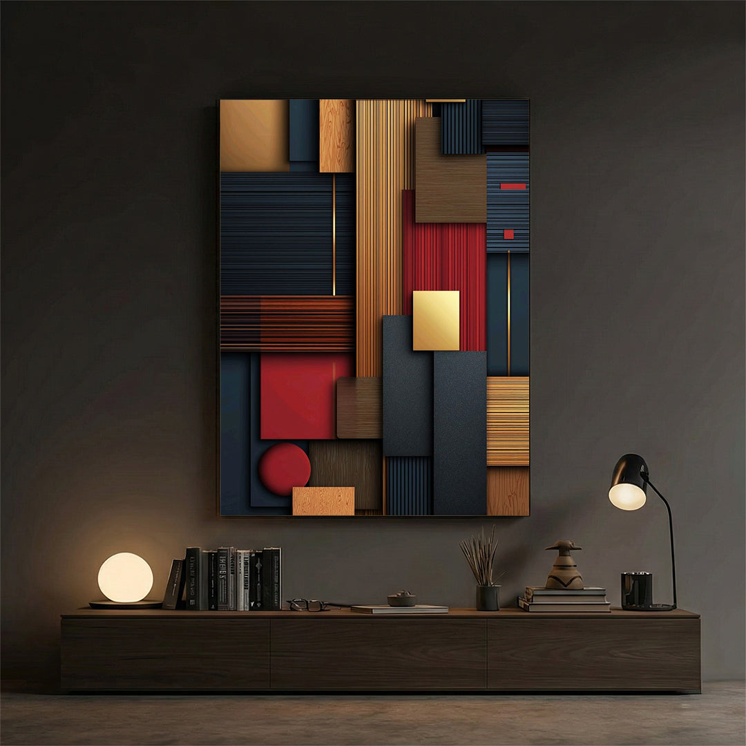 Modern Abstract Blocks Wall Art (MD48)