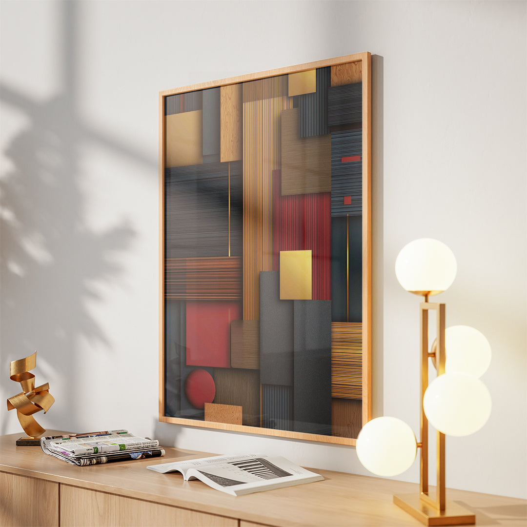 Modern Abstract Blocks Wall Art (MD48)