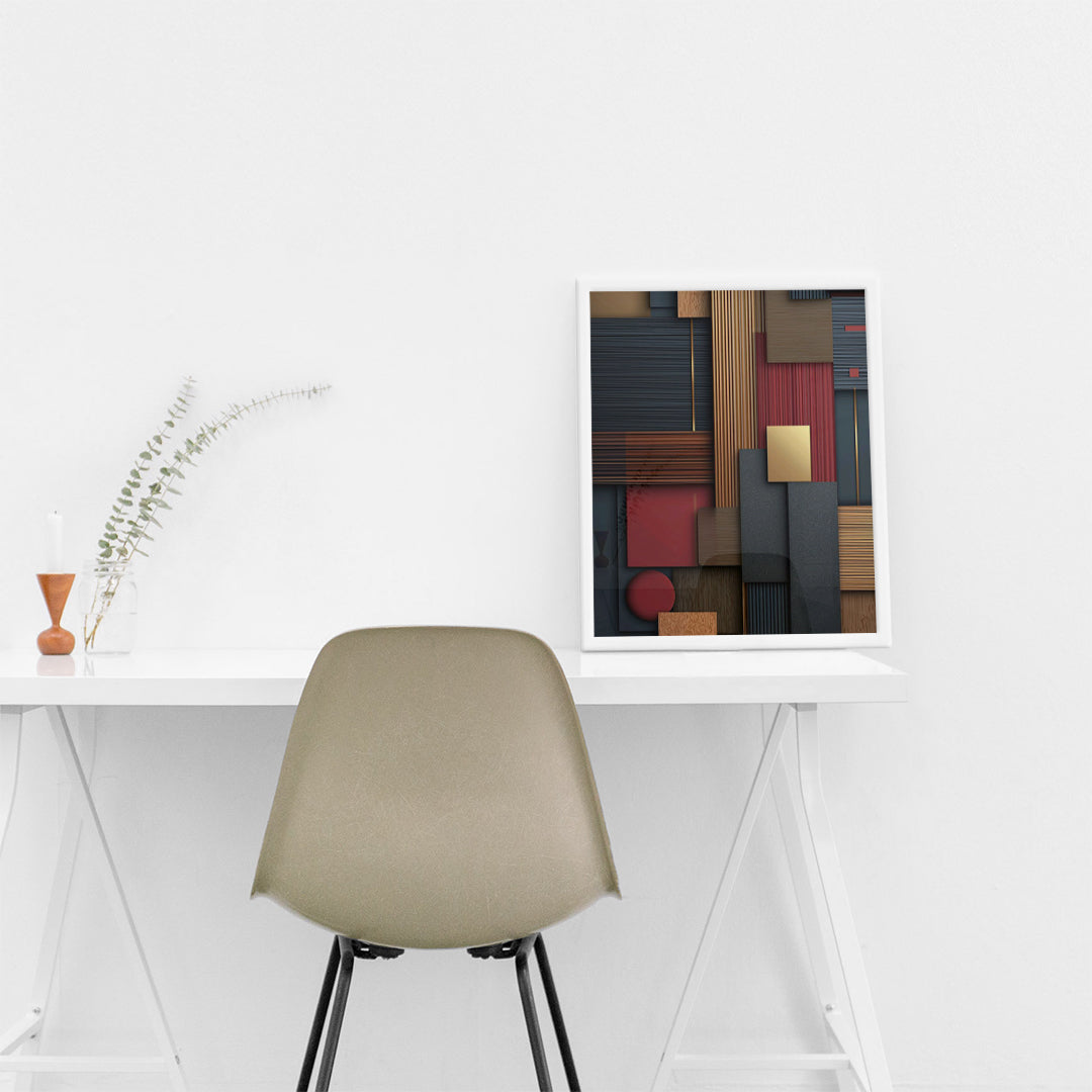 Modern Abstract Blocks Wall Art (MD48)