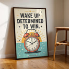 Wake Up Determined to Win – Success Mindset Wall Art (MV15)