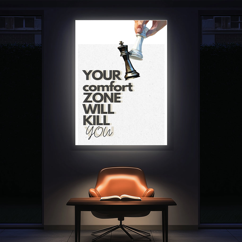 Your Comfort Zone Will Kill You – Bold Statement Wall Art (MV19)