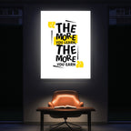 The More You Learn, The More You Earn – Modern Office Wall Art (MV27)