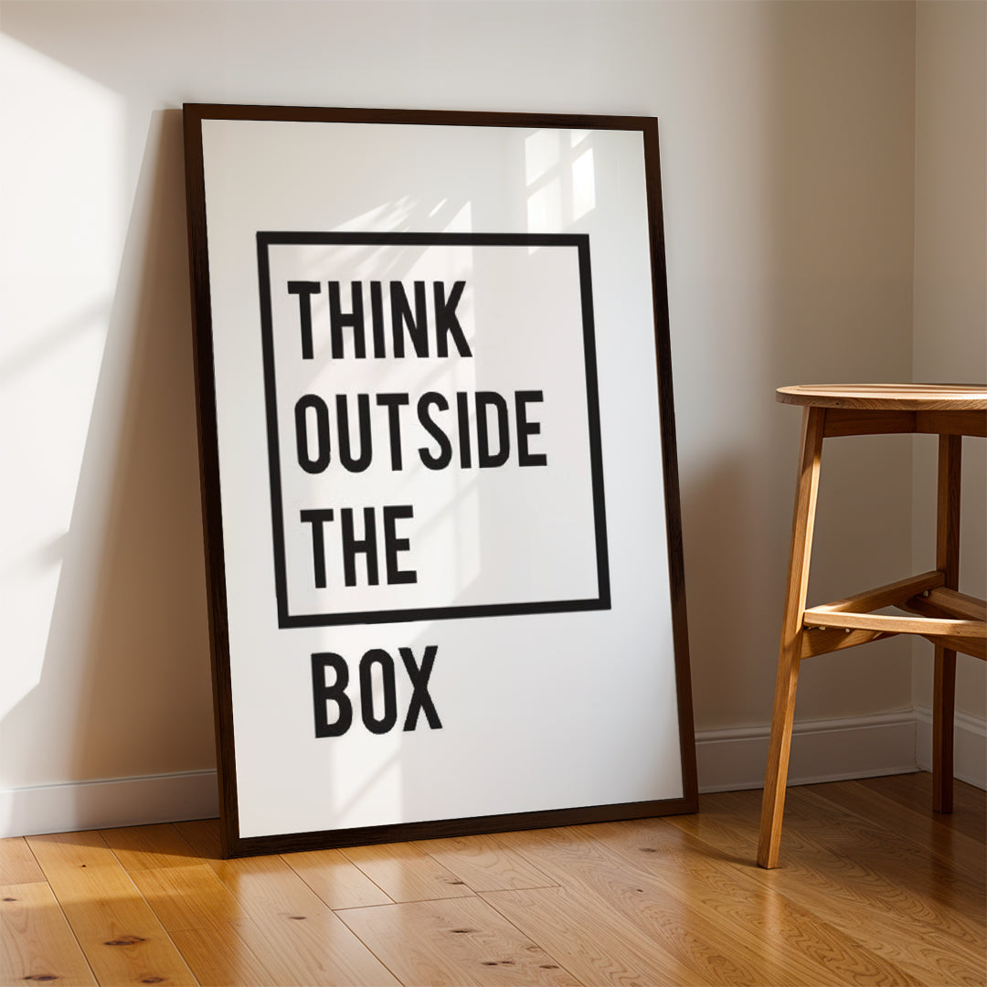 Think Outside the Box – Modern Motivational Wall Art (MV29)