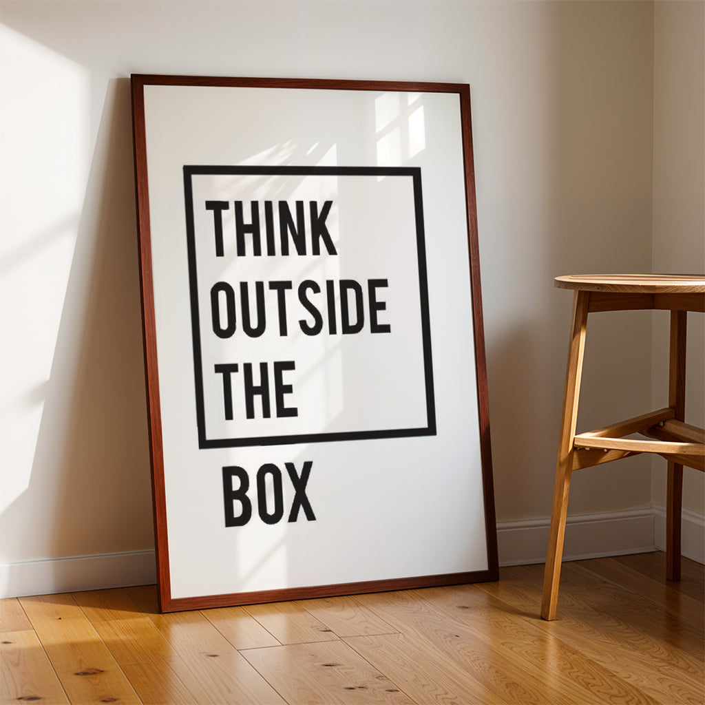Think Outside the Box – Modern Motivational Wall Art (MV29)