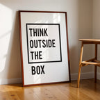 Think Outside the Box – Modern Motivational Wall Art (MV29)