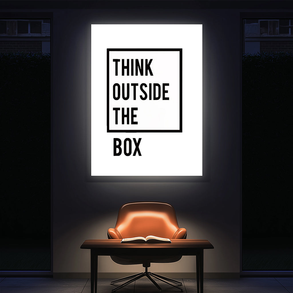 Think Outside the Box – Modern Motivational Wall Art (MV29)