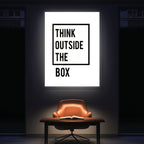 Think Outside the Box – Modern Motivational Wall Art (MV29)