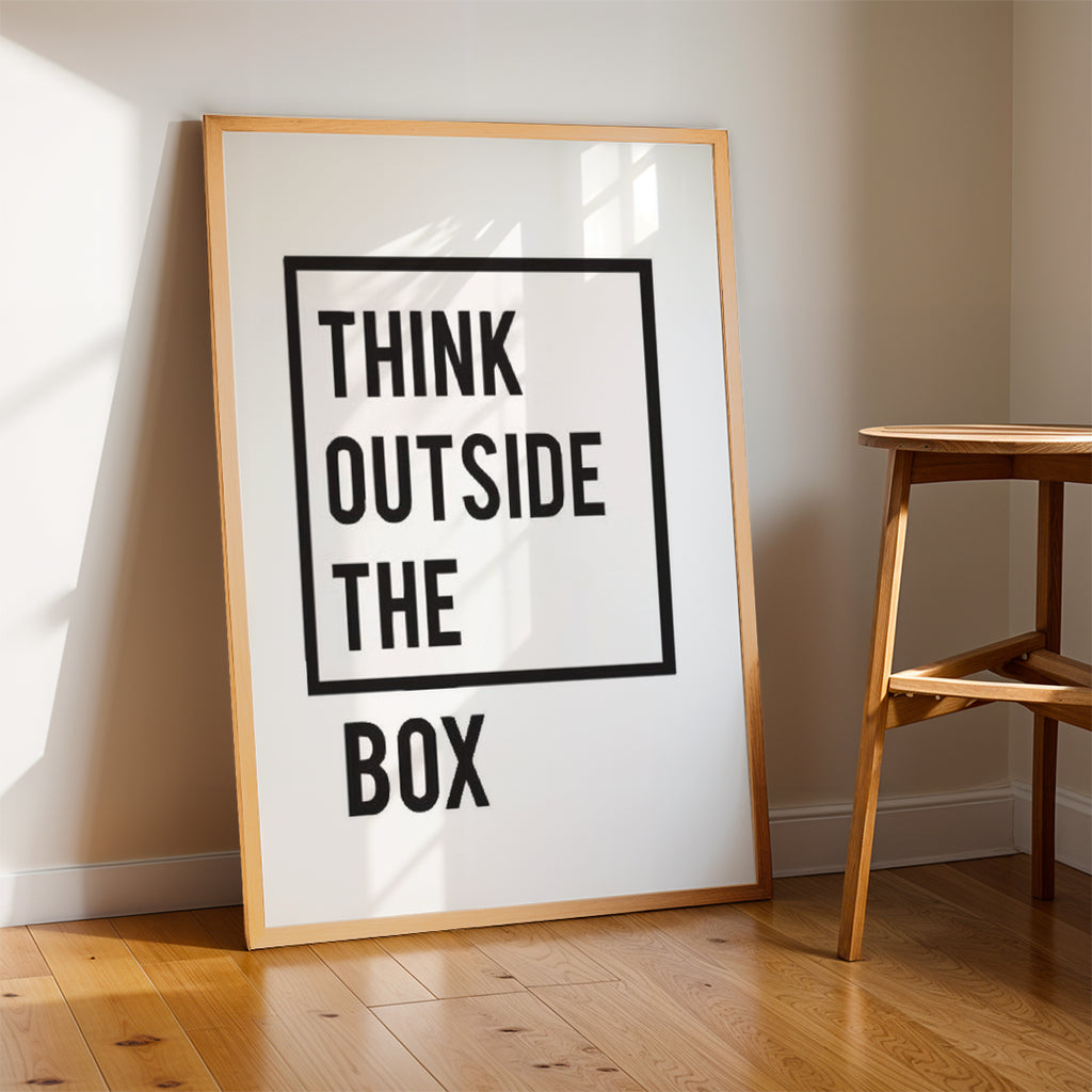 Think Outside the Box – Modern Motivational Wall Art (MV29)