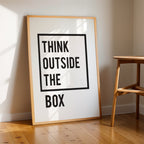 Think Outside the Box – Modern Motivational Wall Art (MV29)