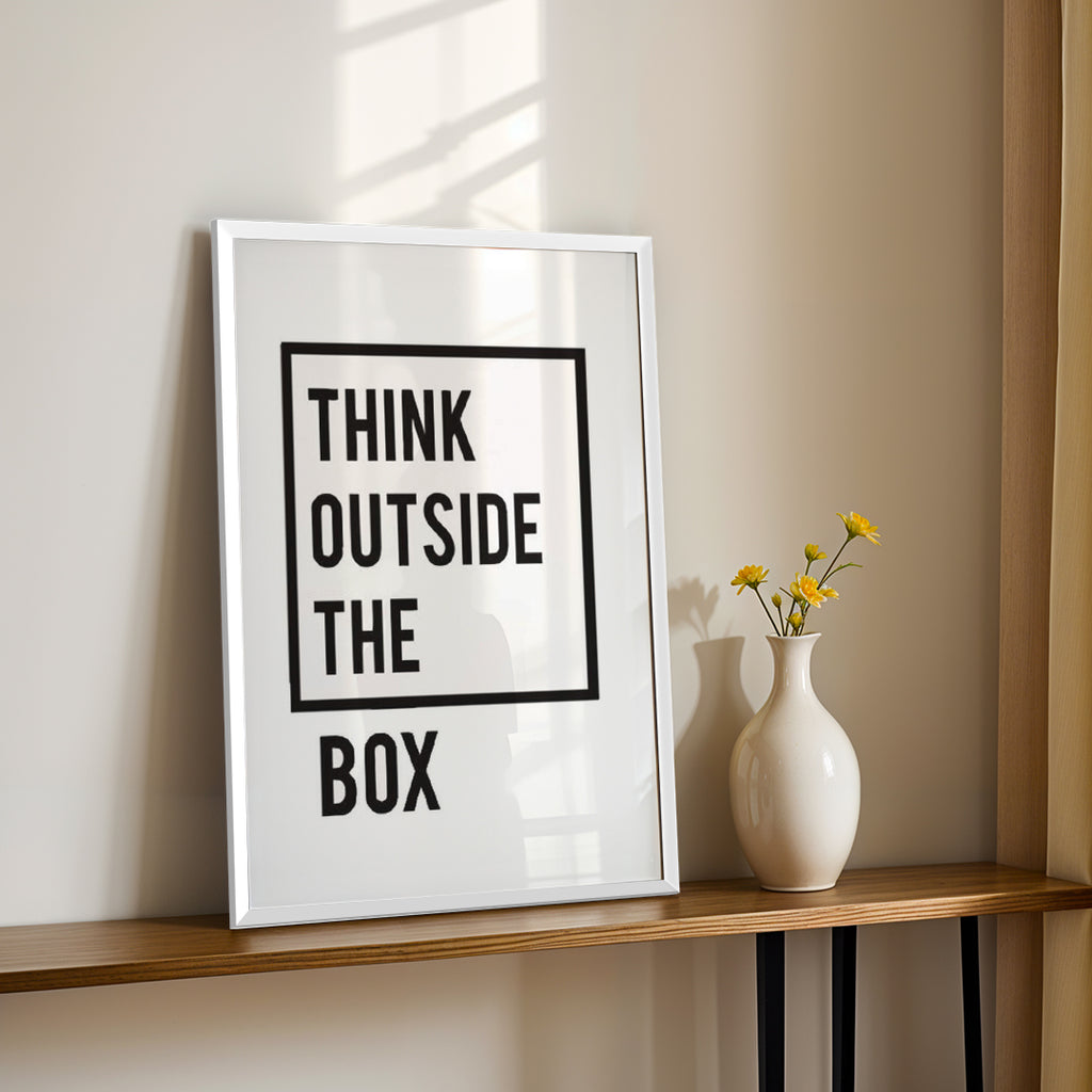 Think Outside the Box – Modern Motivational Wall Art (MV29)