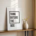 Think Outside the Box – Modern Motivational Wall Art (MV29)