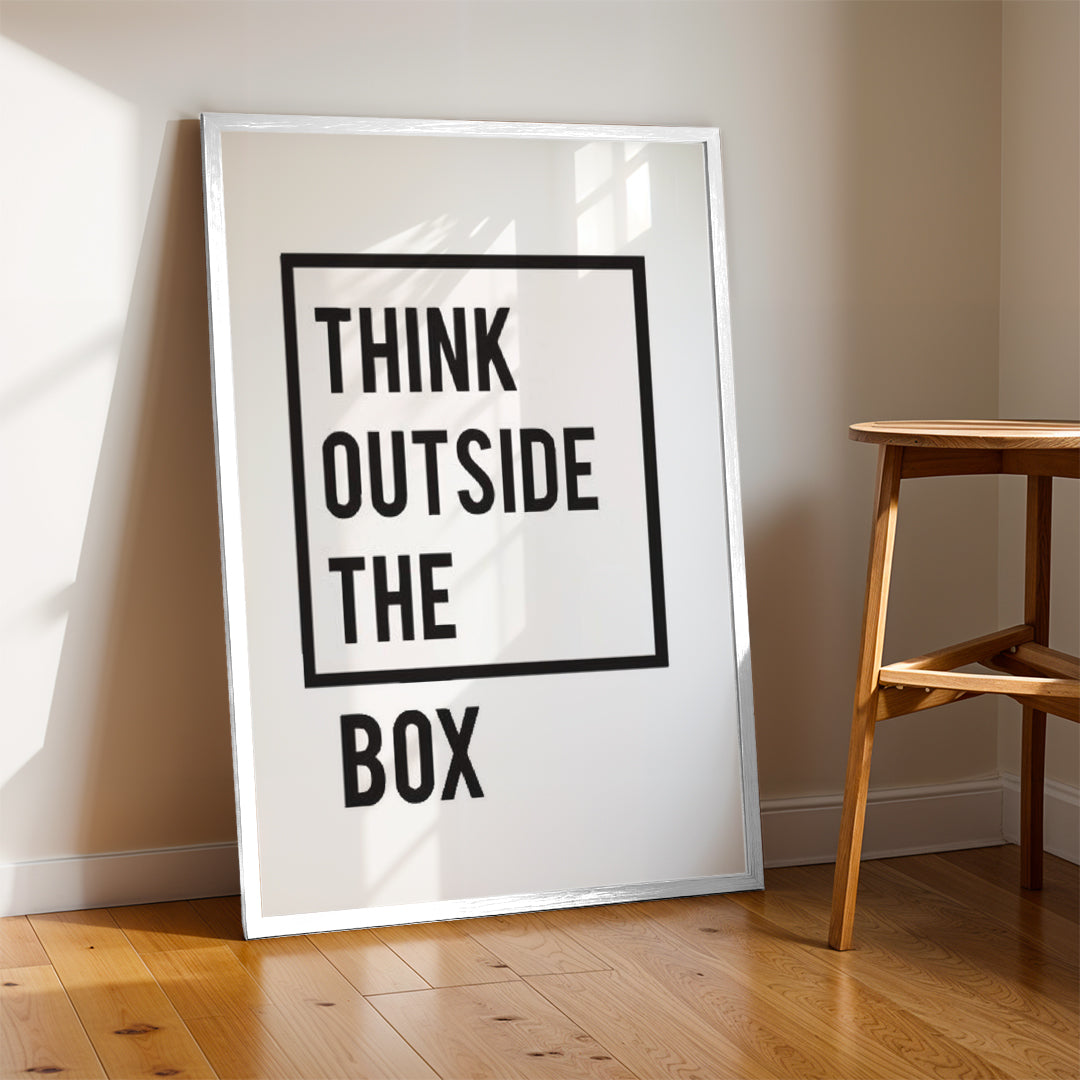 Think Outside the Box – Modern Motivational Wall Art (MV29)