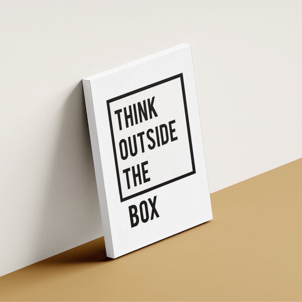 Think Outside the Box – Modern Motivational Wall Art (MV29)