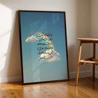 Arabic Calligraphy Clouds – Minimal Wall Art (MV30)