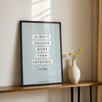 Excellence Mindset Wall Art – Always Deliver More Than Expected (MV36)