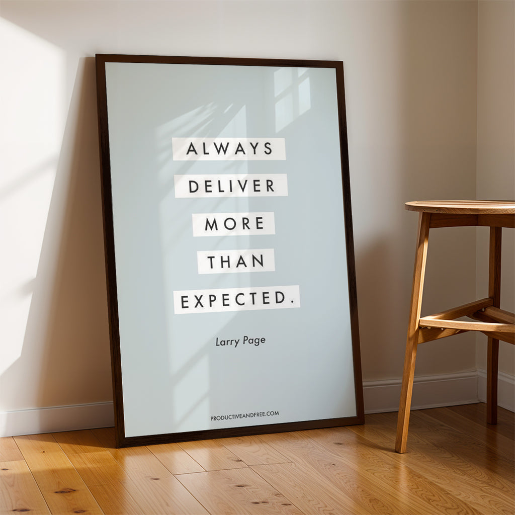 Excellence Mindset Wall Art – Always Deliver More Than Expected (MV36)