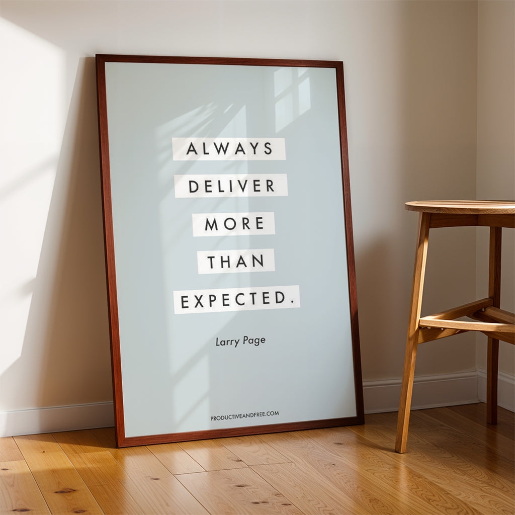 Excellence Mindset Wall Art – Always Deliver More Than Expected (MV36)