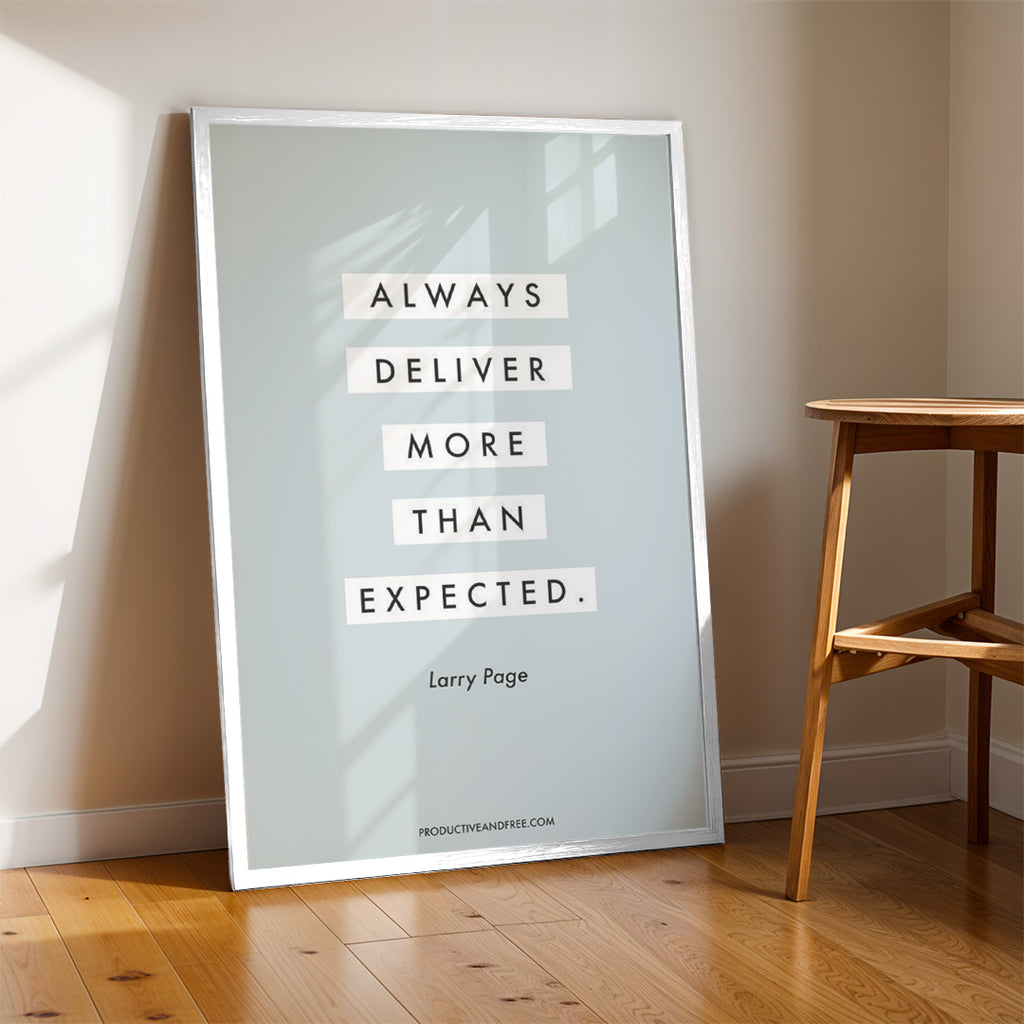 Excellence Mindset Wall Art – Always Deliver More Than Expected (MV36)