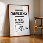 Success Mindset Wall Art – Consistency Over Perfection (MV41)