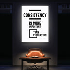 Success Mindset Wall Art – Consistency Over Perfection (MV41)