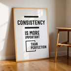 Success Mindset Wall Art – Consistency Over Perfection (MV41)