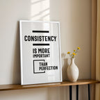 Success Mindset Wall Art – Consistency Over Perfection (MV41)