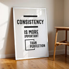 Success Mindset Wall Art – Consistency Over Perfection (MV41)