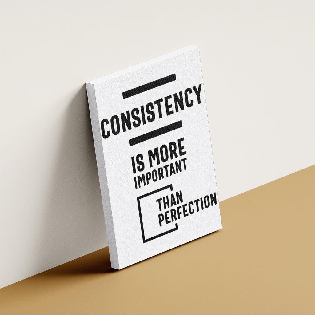 Success Mindset Wall Art – Consistency Over Perfection (MV41)