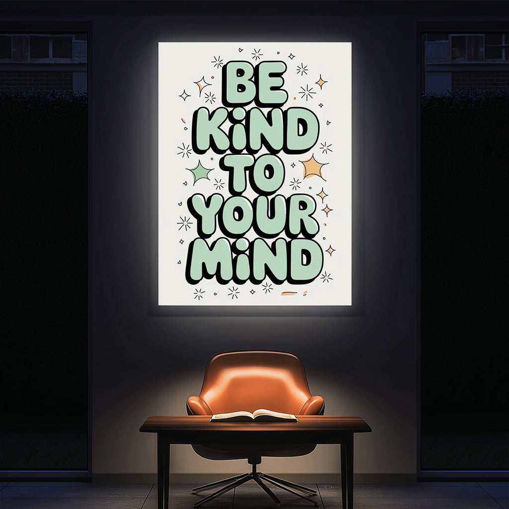 Be Kind to Your Mind – Self Care Motivational Wall Art (MV42)