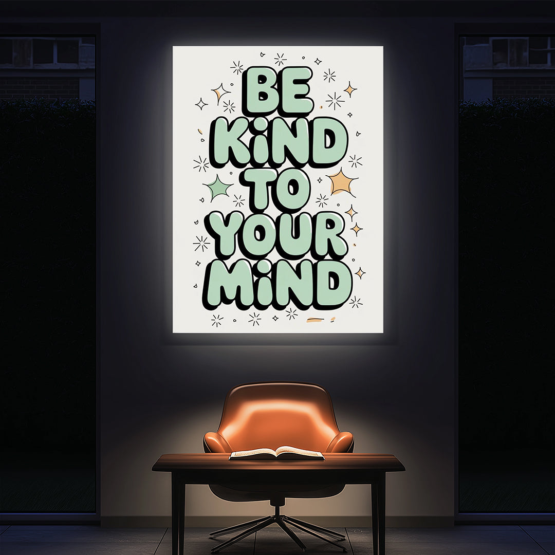 Be Kind to Your Mind – Self Care Motivational Wall Art (MV42)